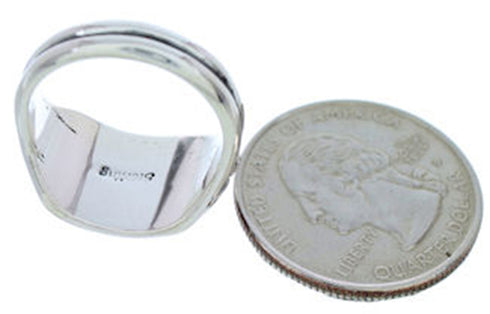 Southwest Silver Multicolor Ring Size 5-3/4 YS72349